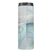 Abstrakt Blue Green Butterfly Fantasy Fraktal Art Thermosbecher (Rückseite)