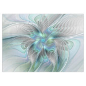 Abstrakt Blue Green Butterfly Fantasy Fraktal Art Tischdecke (Vorderseite (Horizontal))