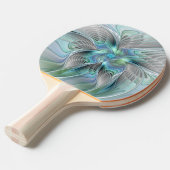 Abstrakt Blue Green Butterfly Fantasy Fraktal Art Tischtennis Schläger (Vorderseite)