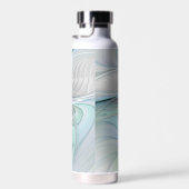 Abstrakt Blue Green Butterfly Fantasy Fraktal Art Trinkflasche (Rechts)