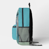 Abstrakt Blue Green Butterfly Fantasy Fraktal Name Bedruckter Rucksack (Rechts)