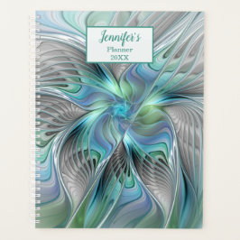 Abstrakt Blue Green Butterfly Fantasy Fraktal Name Planer