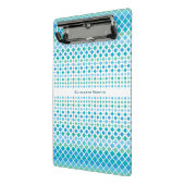 Abstrakt Blue Green Diamond Muster Mini-Zwischenab Mini Klemmbrett (Gewinkelt2)
