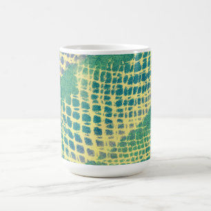 Abstrakt Blue Green Lila Patches Tasse