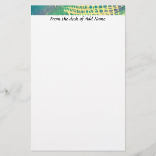 Abstrakt Blue Green Lila Pattern Stationierung Briefpapier