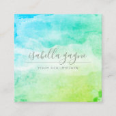 Abstrakt Blue Green Turquoise Quadratische Visitenkarte (Vorderseite)