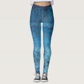 Abstrakt Blue Grunge Leggings (Vorderseite)
