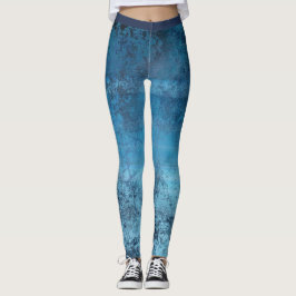 Abstrakt Blue Grunge Leggings