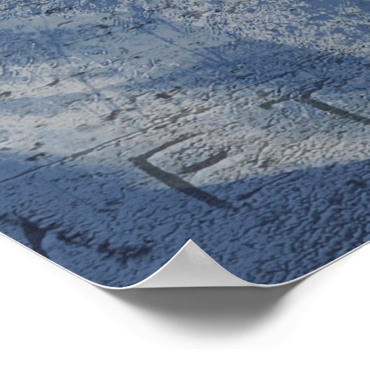 Abstrakt Blue Grunge Soccer Poster (Ecke)