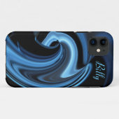 Abstrakt Blue Heart iPhone 5 Fall *Personalize* Case-Mate iPhone Hülle (Rückseite (Horizontal))