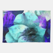 Abstrakt Blue Hibisken Blume Handtuch (Horizontal)