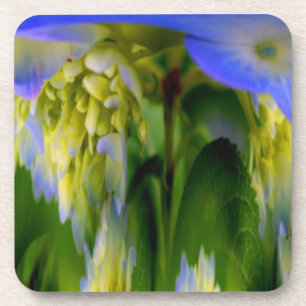 Abstrakt Blue Hydrangea Floral Cork Untersetzer Se