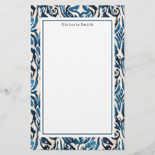 Abstrakt Blue Ikat Briefpapier