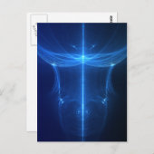 Abstrakt Blue Light Wave Postkarte (Vorne/Hinten)