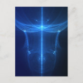 Abstrakt Blue Light Wave Postkarte (Vorderseite)
