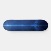 Abstrakt Blue Light Wave Skateboard (Horizontal)