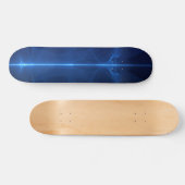 Abstrakt Blue Light Wave Skateboard (Horizontal)