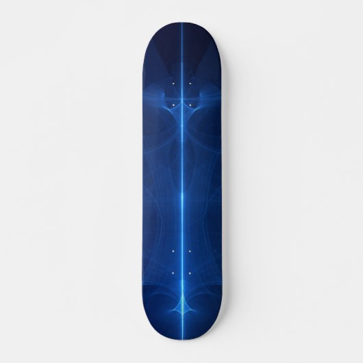 Abstrakt Blue Light Wave Skateboard (Vorne)