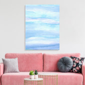 Abstrakt Blue Lila Ocean Layers Watercolor Canv Leinwanddruck (Insitu (Wohnzimmer))