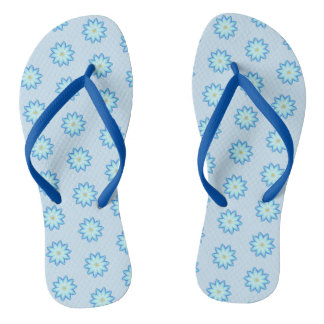 Abstrakt Blue Lotus Blume Malen von FlipFlops Badesandalen