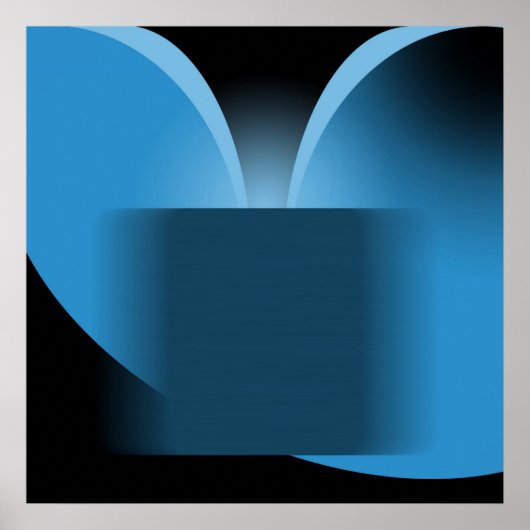 Abstrakt Blue Luxury mit Black AP004 Poster (Vorne)