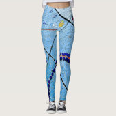 Abstrakt Blue Mirror Mosaic Leggings (Vorderseite)