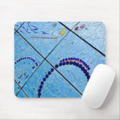 Abstrakt Blue Mirror Mosaic Mousepad (Mit Mouse)