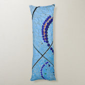 Abstrakt Blue Mirror Mosaic Seitenschläferkissen (Rückseite (Vertikal))