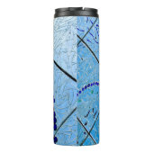 Abstrakt Blue Mirror Mosaic Thermosbecher (Rückseite)