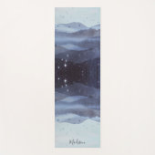 Abstrakt Blue Mountains Stars Personalisiert Yogamatte (Vorderseite)