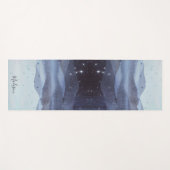 Abstrakt Blue Mountains Stars Personalisiert Yogamatte (Vorderseite (Horizontal))