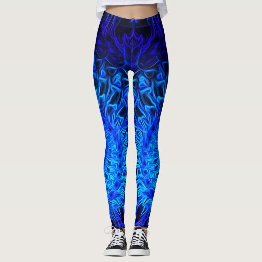 Abstrakt Blue Muschel Design 1 - Leggings (Vorderseite)