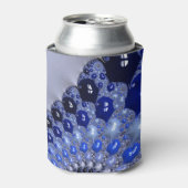 Abstrakt Blue Ombre Fraktal Bubbles Dosenkühler (Kanne Vorderseite)