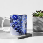 Abstrakt Blue Ombre Fraktal Bubbles Kaffeetasse