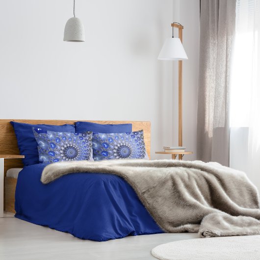 Abstrakt Blue Ombre Fraktal Bubbles Kissenbezug