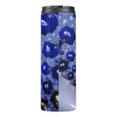 Abstrakt Blue Ombre Fraktal Bubbles Thermosbecher (Rückseite)