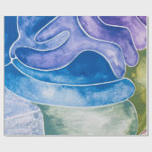 Abstrakt Blue Ombre Geschenkpapier (Flach)