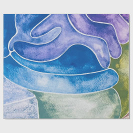Abstrakt Blue Ombre Geschenkpapier