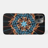 Abstrakt Blue Orange Flames Hexagon Case-Mate iPhone Hülle (Rückseite (Horizontal))