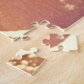 Abstrakt Blue Orange Gold Alkohol Tinte Jigsaw Puz Puzzle (Seite)