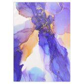 Abstrakt Blue Orange Tablecloth Tischdecke (Vorderseite)