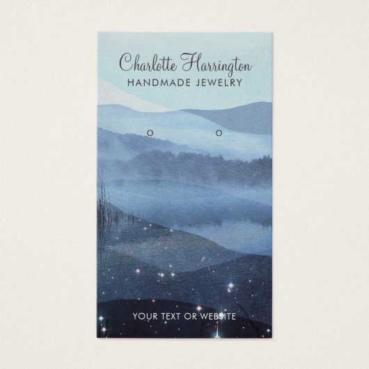 Abstrakt Blue Oring Schmuckkarten (Vorderseite)