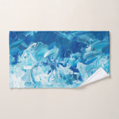 Abstrakt Blue Paint Waves Badhandtuch Set (Handtuch)