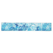 Abstrakt Blue Paint Waves Großer Tischläufer (Horizontal)