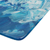Abstrakt Blue Paint Waves Schneidebrett (Ecke)