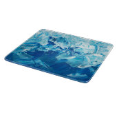 Abstrakt Blue Paint Waves Schneidebrett (Ecke)