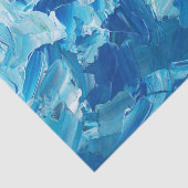 Abstrakt Blue Paint Waves Seidenpapier (Ausschnitt)