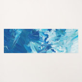 Abstrakt Blue Paint Waves Yogamatte (Rückseite (Horizontal))
