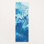 Abstrakt Blue Paint Waves Yogamatte (Rückseite)