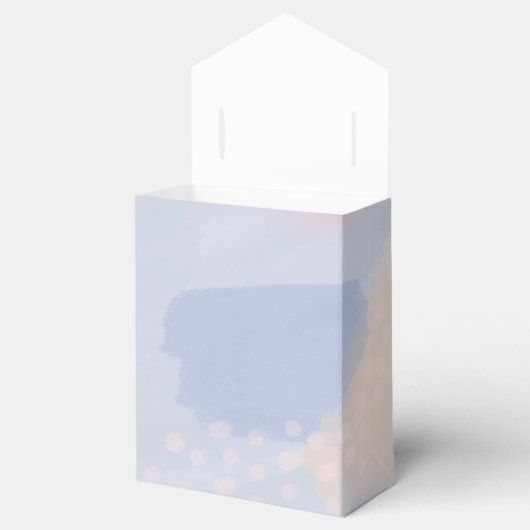 Abstrakt Blue Pasta Moderne Kunst Geschenkschachtel (Geöffnet)